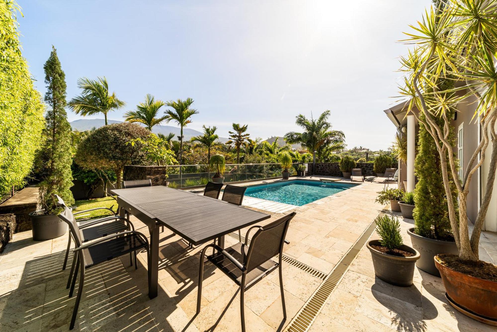 Villa Avec Piscine Vue Mer Et Montagne, En Pleine Nature Saint-Joseph Exterior foto